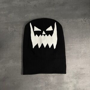Asspizza Beanie‎ Black 2021 Austin Babbitt Pumpkin Monster Face Knit Hat Rare